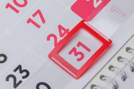 Calendar planner for month, 31 day of monthの写真素材