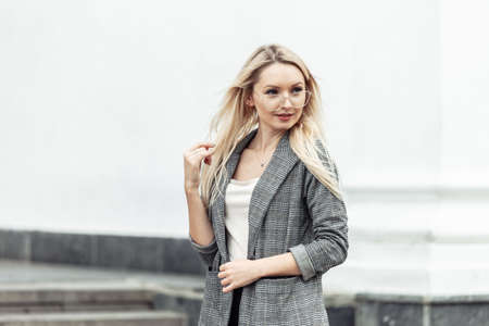 Portrait of confident business woman outdoorの写真素材