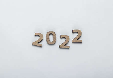 2022 on white background. new yearの写真素材