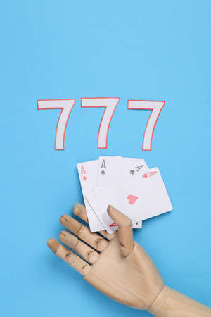 Big win concept, gambling, risk and luck, 777の写真素材