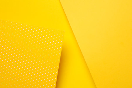 Creative layout of yellow sheets of paperの写真素材