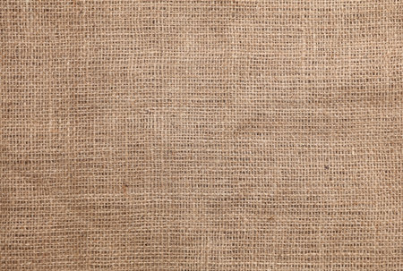 Brown Burlap texture close up. Textured fabric backgroundの写真素材