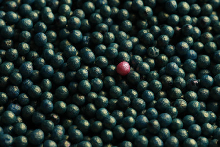 Pink and green powder balls. Make up. Beauty conceptの写真素材