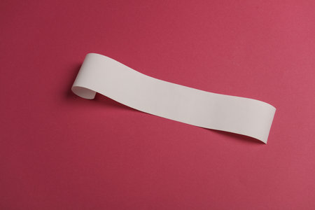 Blank Cash Receipt Sales Check on pink background