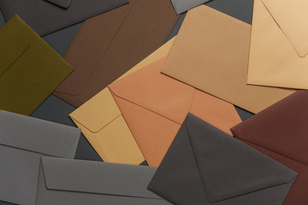 Background of many envelopesの写真素材