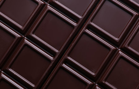 Dark chocolate bar close up macroの写真素材