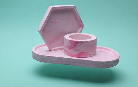 Plaster Trays Floating on a Blue Background