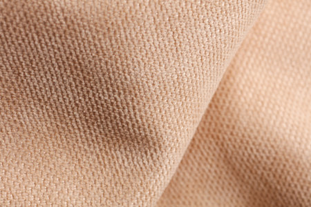 Beige microvelour texture. Fabric backgroundの写真素材