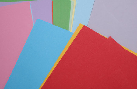Set of colored sheets of paperの写真素材