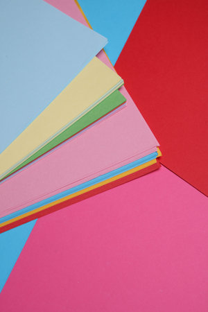 Set of colored sheets of paper
