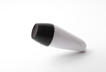 White antiperspirant tube stick on white backgroundの写真素材