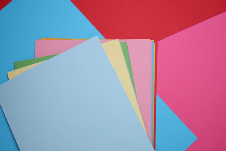 Set of colored sheets of paperの写真素材