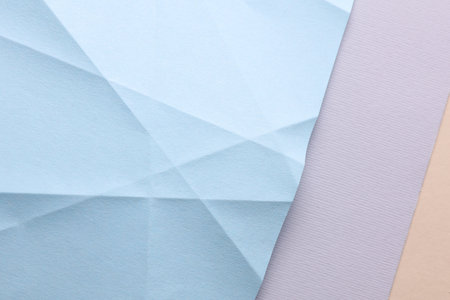 Lines of folded origami paper. Hobby