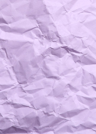 Crumpled purple paper background. Natural textureの写真素材