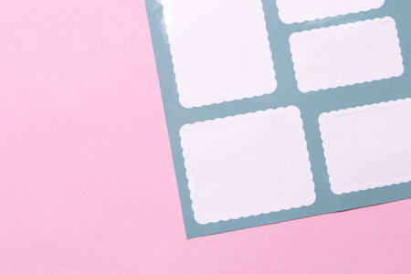 Post stamp set frames and borders. Template for mail, postcard, letter