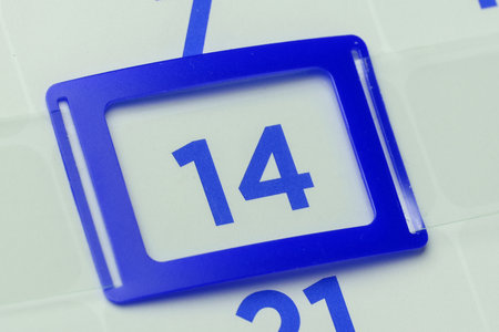 Calendar planner for month, 14 day of month. Valentine's Dayの写真素材