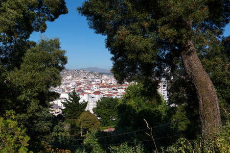 View over Vigo from O Castro Parkの写真素材