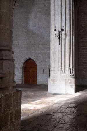 Valladolid, Spain, September 2019. Dark interior of church San Benito el Realのeditorial素材