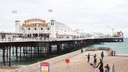 Brighton Pier entranceのeditorial素材