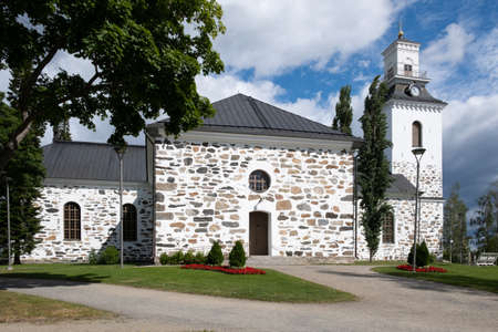 Lutheran cathedral, church in Kuopio, Finland, built in early 19th centuryのeditorial素材
