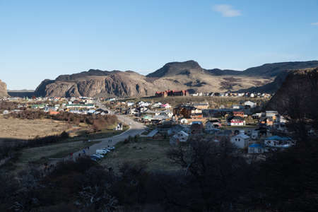 El Chalten is located in the Southern Andes, within the Los Glaciares National Park. It is a popular base for climbing and hiking expeditionsの写真素材