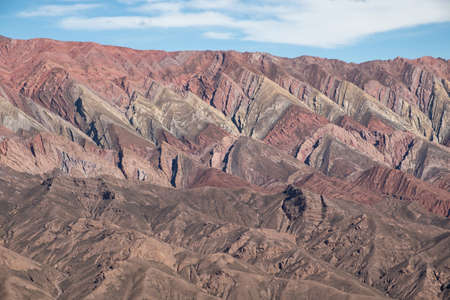 Valley of Humahuaca with the famous colored mountain, cerro de 14 coloresの写真素材