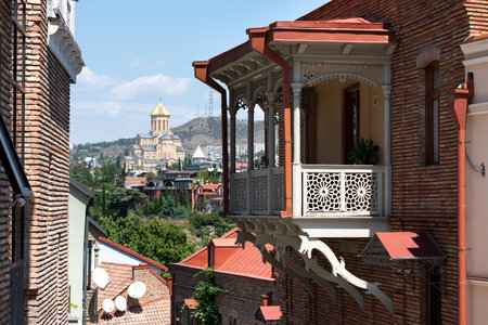 Balcony in Tbilisiの写真素材