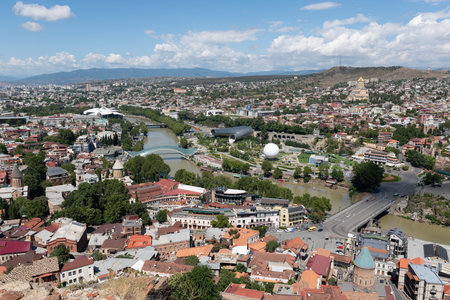 Downtown Tbilisi panorama, seen from Sololaki hill