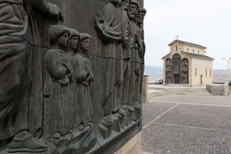 Tbilisi, Georgia - August 2020: Chronical of Georgia is a monument representing the history of Georgiaのeditorial素材
