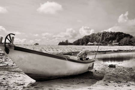 BW Fisherman Boatの写真素材