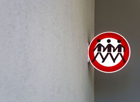 Passage for pedestrians forbadeの写真素材