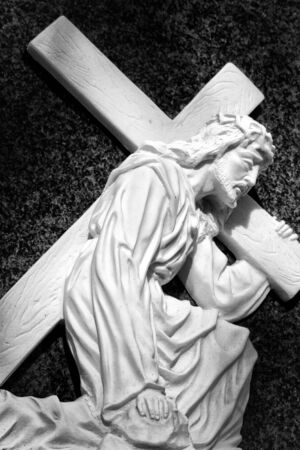 Christ with crossの写真素材