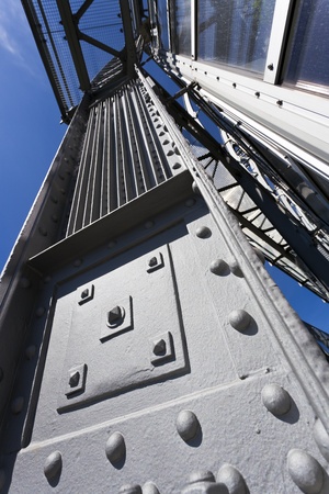 steel beams in a greenhouseの写真素材