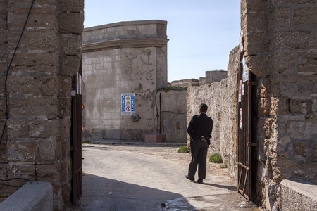 Guard post at a fortressの写真素材
