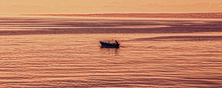 on the lakeの写真素材