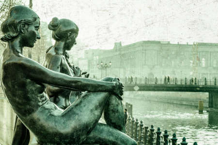 young pair of bronzeの写真素材