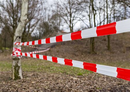 Do not Cross the Lineの写真素材