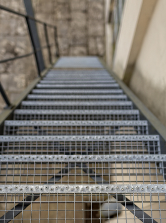 Fire stairs in a factoryの写真素材
