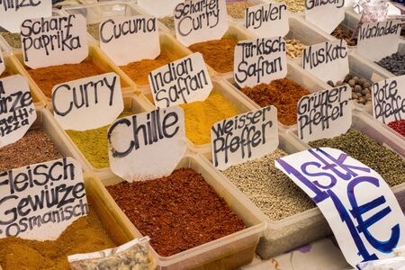 Spices at a market
