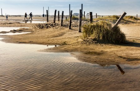 at the beach of santa peter ordingのeditorial素材