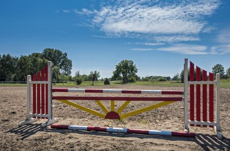 Hurdle while ridingの写真素材