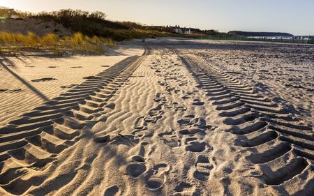 Footprints in the sandの写真素材