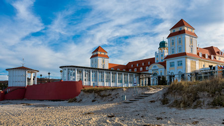 Restored spa house in binz on Ruegenのeditorial素材