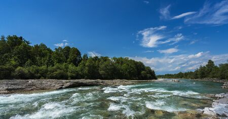 the Isar in Bad TÃ¶lzの写真素材