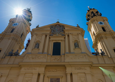 the Theatiner church in Munichのeditorial素材
