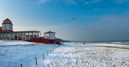 Snow on the Baltic Seaの写真素材