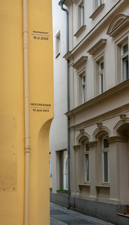 High water indicator in Bad Schandauの写真素材