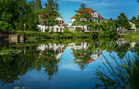the city of MÃ¶lln in Schleswig Holsteinの写真素材