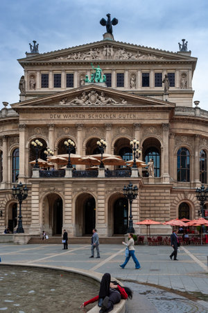 the opera house in frankfurtのeditorial素材