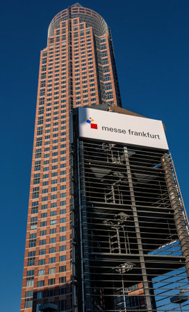 Messeturm in Frankfurt am Mainのeditorial素材